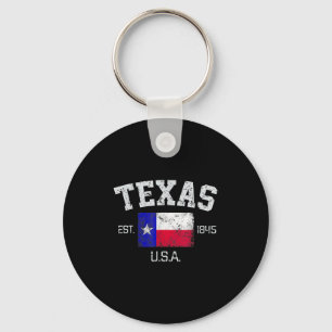 Porte-clés Vintage Texas Austin Est 1845 For Men Women & ;