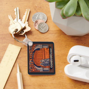 Porte-clés Vintage Travel, Casablanca in Morocco, Africa