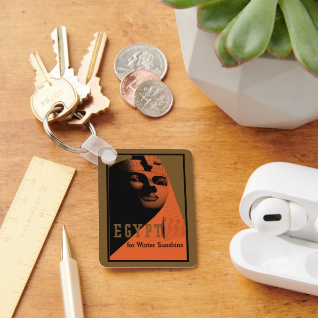 Porte-clés Vintage Travel Poster with Sphinx, Egypt, Africa (Bureau)