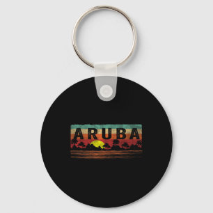 Porte-clés Vintage Tropical Aruba T Shirt Palm Beach Aruba Sh