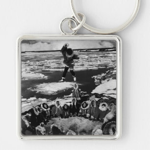 Porte-clés Vintage USA Alaska couverture de lancer esquimau 1