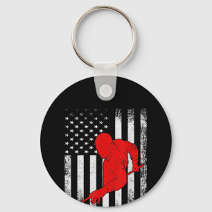 Porte-clés Vintage USA American Flag Pool Billiard Snooker
