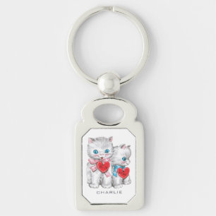 Porte-clés Vintage Valentine nom personnalisé porte - clé