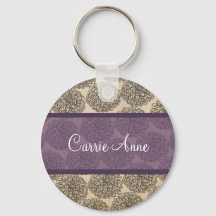 Porte-clés Vintage violet Porte - clé Zinnia
