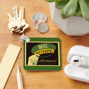 Porte-clés Vintage voyage Budapest Hongrie Bellhop Casquette