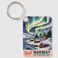 Vintage voyage Norvège Northern Lights Retro Pitto