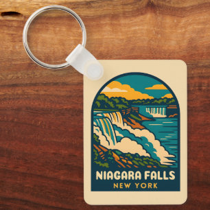 Porte-clés Vintage voyage rétro Niagara Falls New York