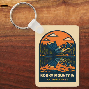 Porte-clés Vintage voyage Rocky Mountain National Park Retro