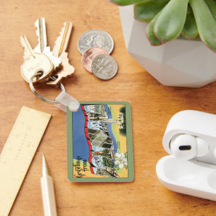 Porte-clés Vintage voyage, Salutations Du Golfe De Louisiane