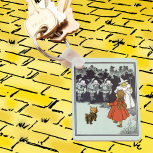 Porte-clés Vintage Wizard of Oz Dorothy Toto Glinda Munchkins