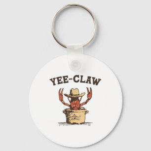 Porte-clés Vintage Yee Claw Yee Haw Crab Funky Crawfish Boil