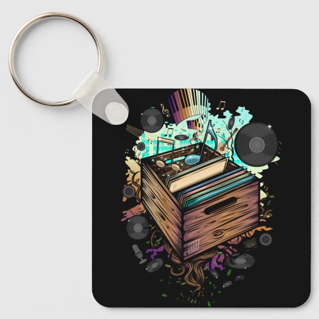 Porte-clés Vinyl Crate (Recto)