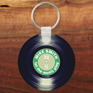 Porte-clés Vinyl Record Green Porte - clé personnalisé