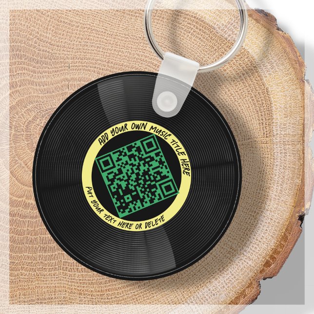 Porte-clés Vinyle | DJ musicien | Code QR (Créateur téléchargé)