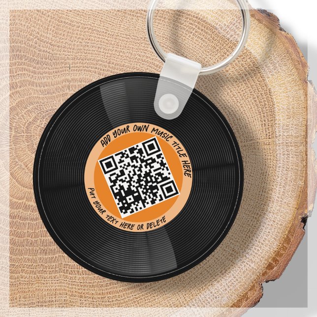 Porte-clés Vinyle | DJ musicien | Code QR (Créateur téléchargé)