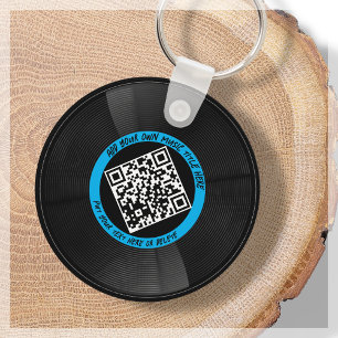 Porte-clés Vinyle   DJ musicien   Code QR