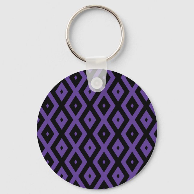 Porte-clés Violet and black diamond pattern (Recto)
