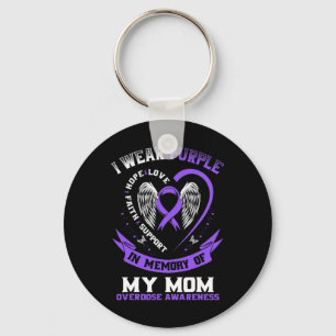 Porte-clés Violet en mémoire de ma mère Conscience de l'overd