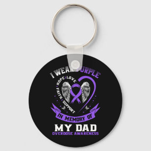 Porte-clés Violet en mémoire de mon papa Conscience de la sur
