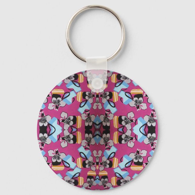 Porte-clés Violettes Douces Et Mobilier (Recto)