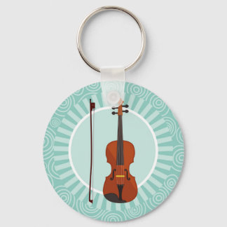 Porte-clés Violon Fun Turquoise Swirl Music