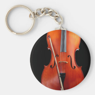 Porte clé Keychain Ø45mm  Violon instrument musique alto violoncelle contrebasse 