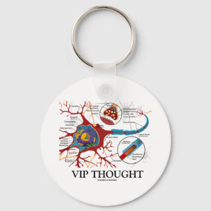 Porte-clés VIP pensé (humour de neurone/synapse)