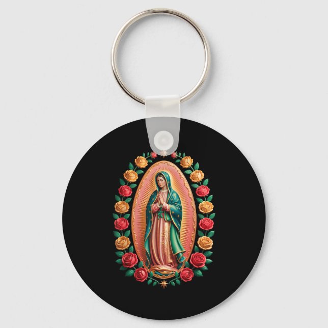 Porte-clés Virgen De Guadalupe Saint Mary Christian Religious (Recto)