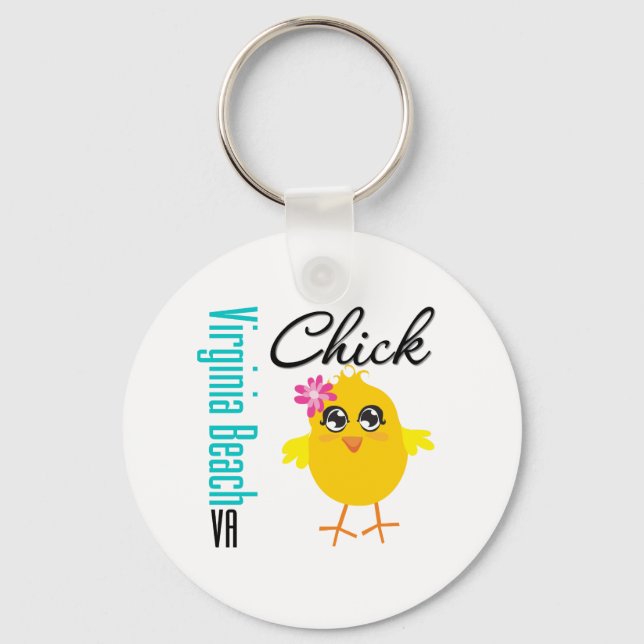 Porte-clés Virginia Beach VA Chick (Recto)