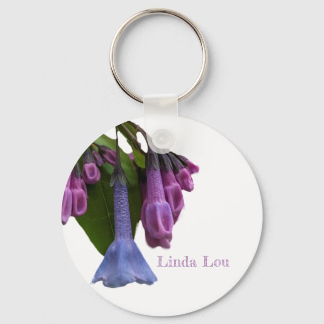 Porte-clés Virginia Bluebells Fleur sauvage (Recto)