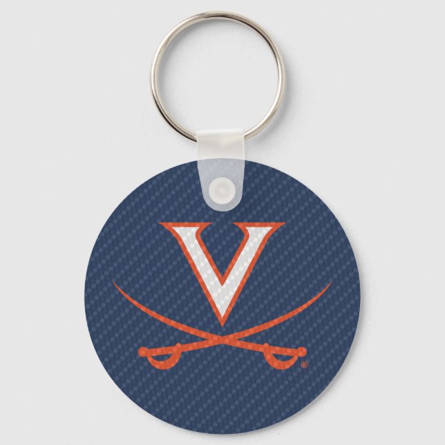 Porte-clés Virginia Cavaliers Carbon Fiber (Recto)