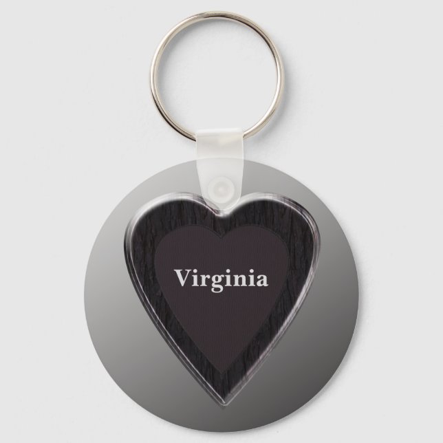 Porte-clés Virginia Heart Keychain par 369MyName (Recto)