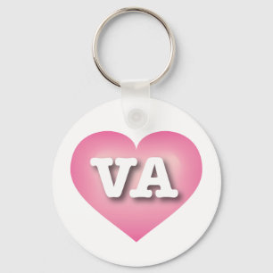 Porte-clés Virginia Pink Fade Heart - I love VA