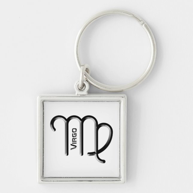 Porte-clés VIRGO, Conception abstraite du signe zodiaque, (Devant)