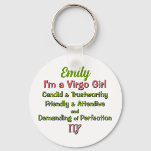Porte-clés Virgo Zodiac en rose et vert pour les filles
