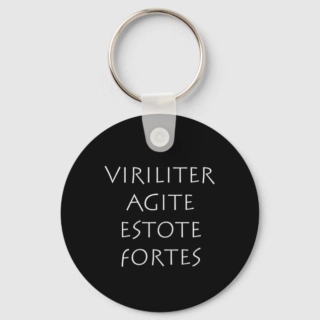 Porte-clés Viriliter agite estote (Recto)