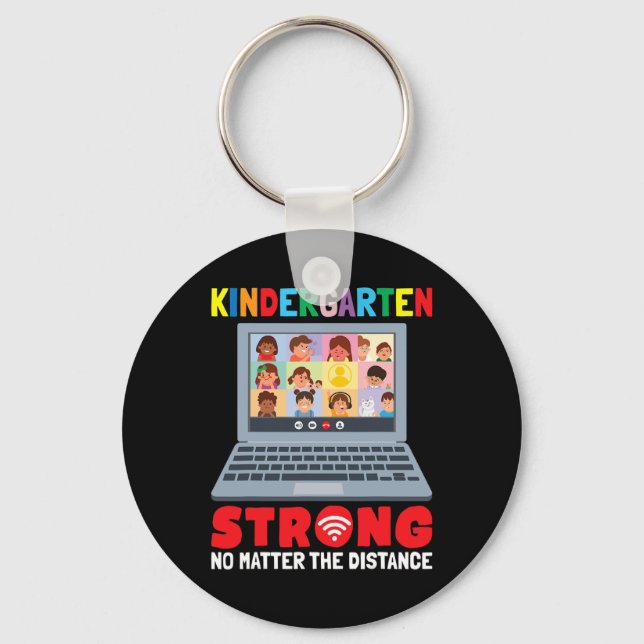 Porte-clés Virtual Kindergarten Fun 100 jours d'enseignement  (Recto)