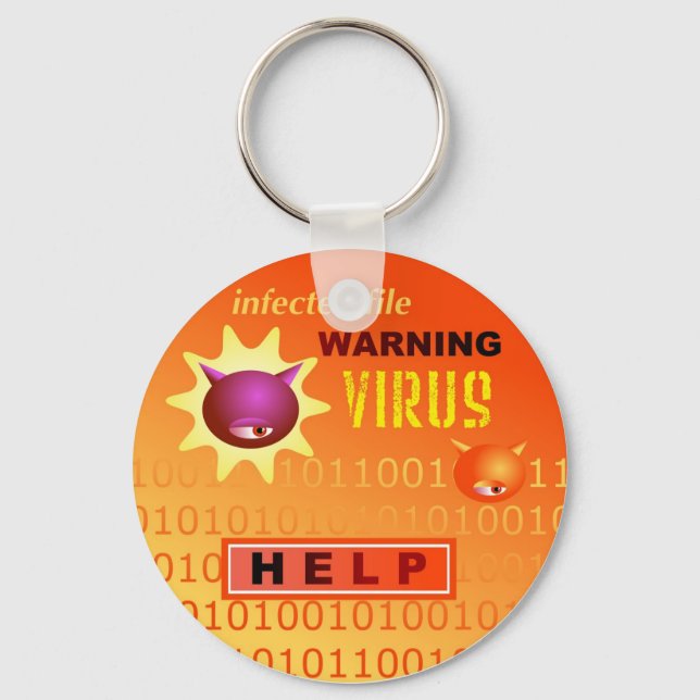 Porte-clés Virus informatique (Recto)