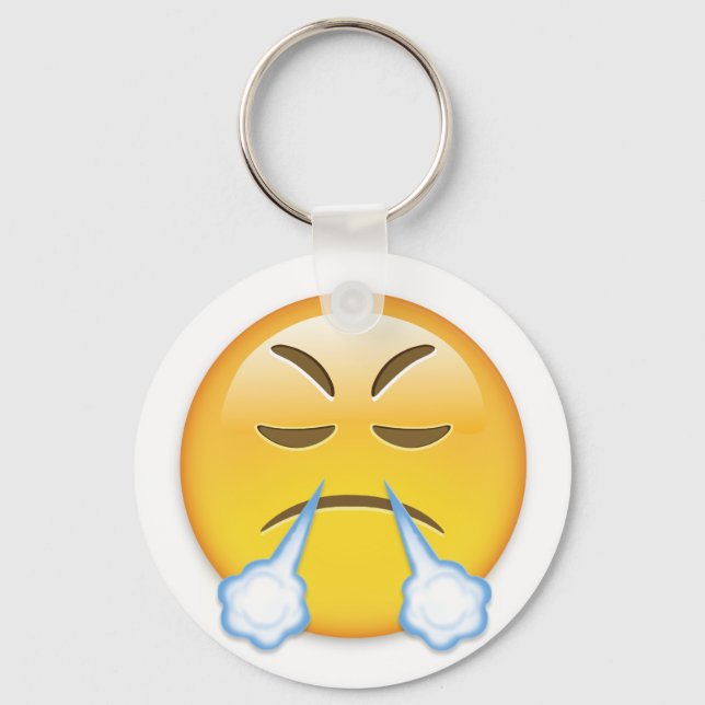 Porte-clés Visage Avec L'Apparence De Triomphe Emoji (Recto)