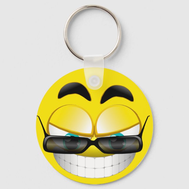PORTE-CLÉS VISAGE AVEC PARASOLS (Recto)