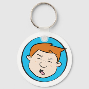 Porte-clés Visage brut de porte - clé