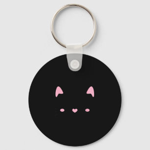 Porte-clés Visage de chat cils chaton amoureux chats mignons