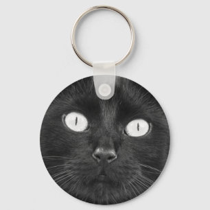Porte-clés Visage de chat noir