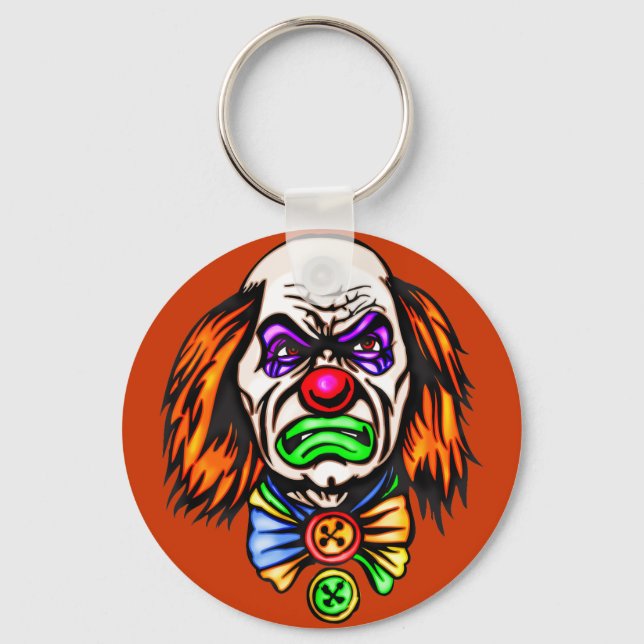 Porte-clés Visage de clown malin (Recto)