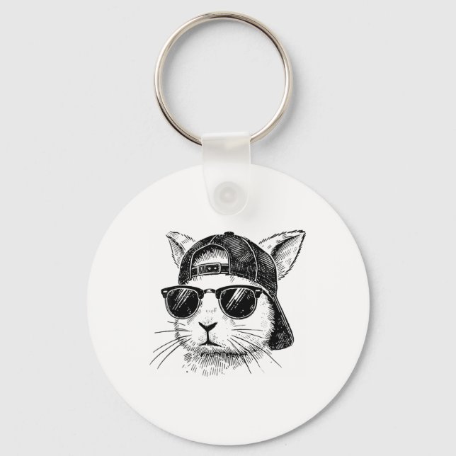 Porte-clés Visage de Lapin avec Lunettes de Soleil pour Garço (Recto)