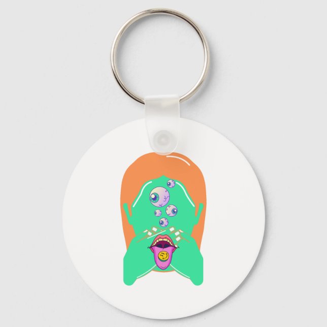 Porte-clés visage de monstre (Recto)