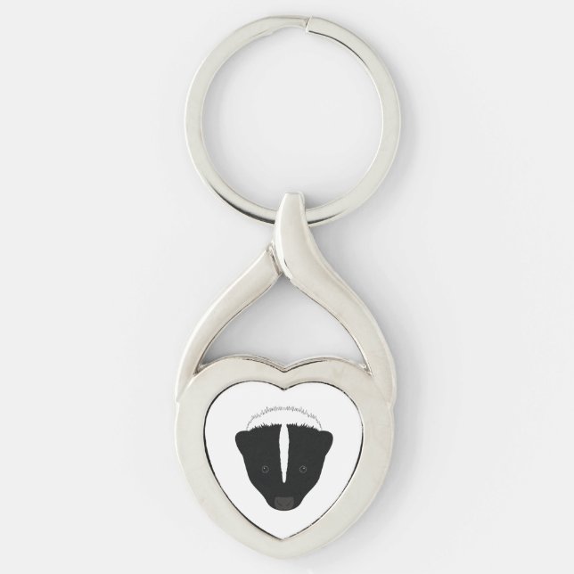 Porte-clés Visage de mouffette (Devant)