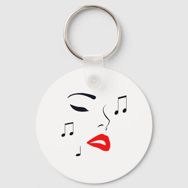 Porte-clés Visage de musique féminine (Recto)