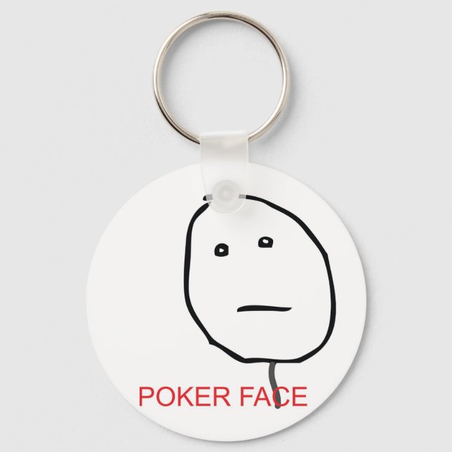 Porte-clés Visage de poker (Recto)