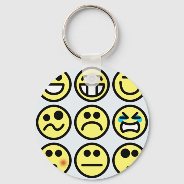 Porte-clés visage heureux émoticône (Recto)